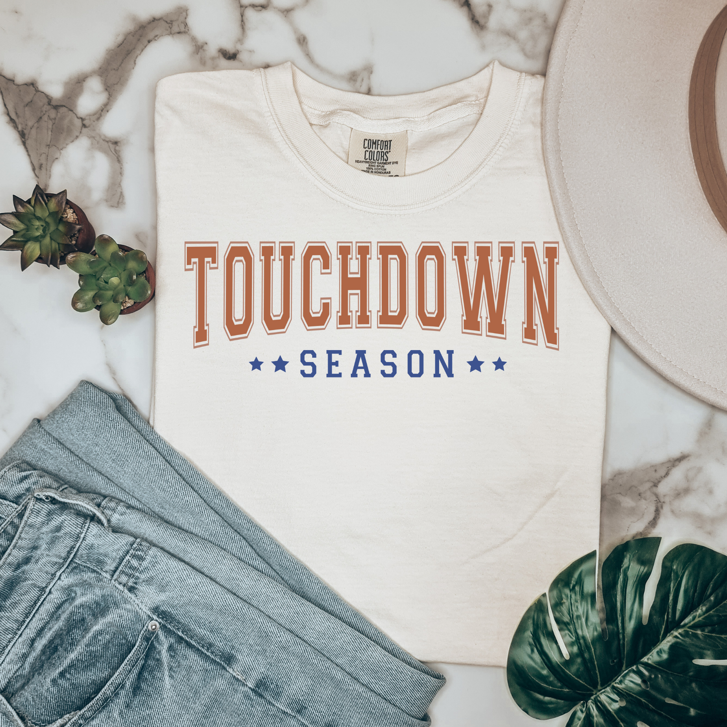 Touchdown Season Brown/Blue DTF Transfer