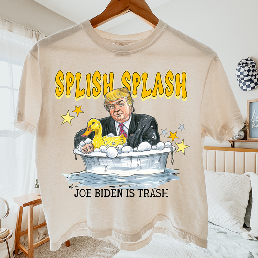 Splish Splash Joe Biden is Trash DTF Transfer