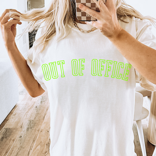 Out of Office Neon Green PNG Digital Download