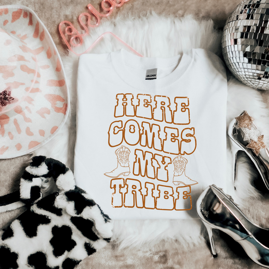 Here Comes my Tribe Bachelorette Party Western DTF Transfer