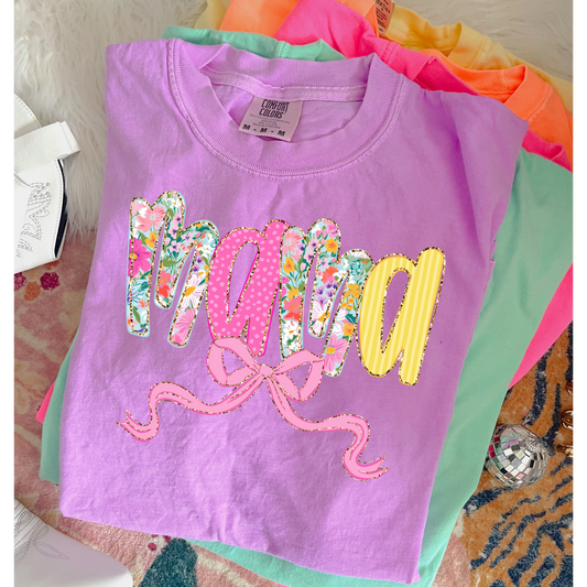 Spring Floral Coquette Mama DTF Transfer