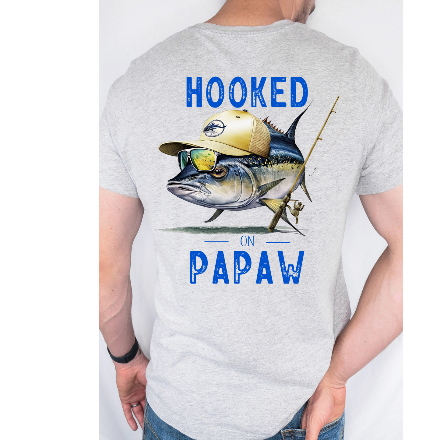 Hooked on Papaw Fishing DTF Transfer