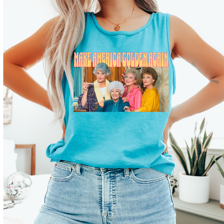 Golden MAGA DTF Transfer