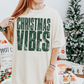 Christmas Vibes Green Christmas Single Color Screen Print Transfer