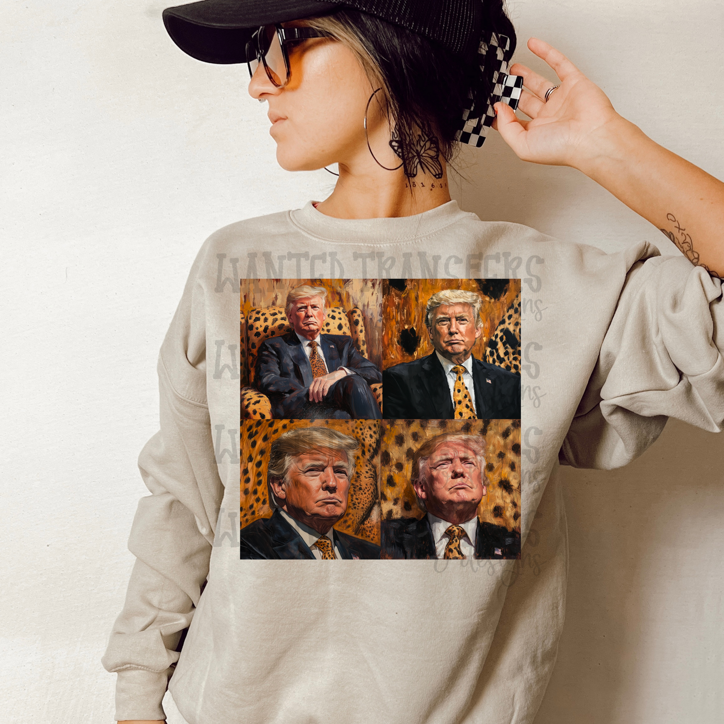 Leopard Trump Portrait Political DTF Transfer