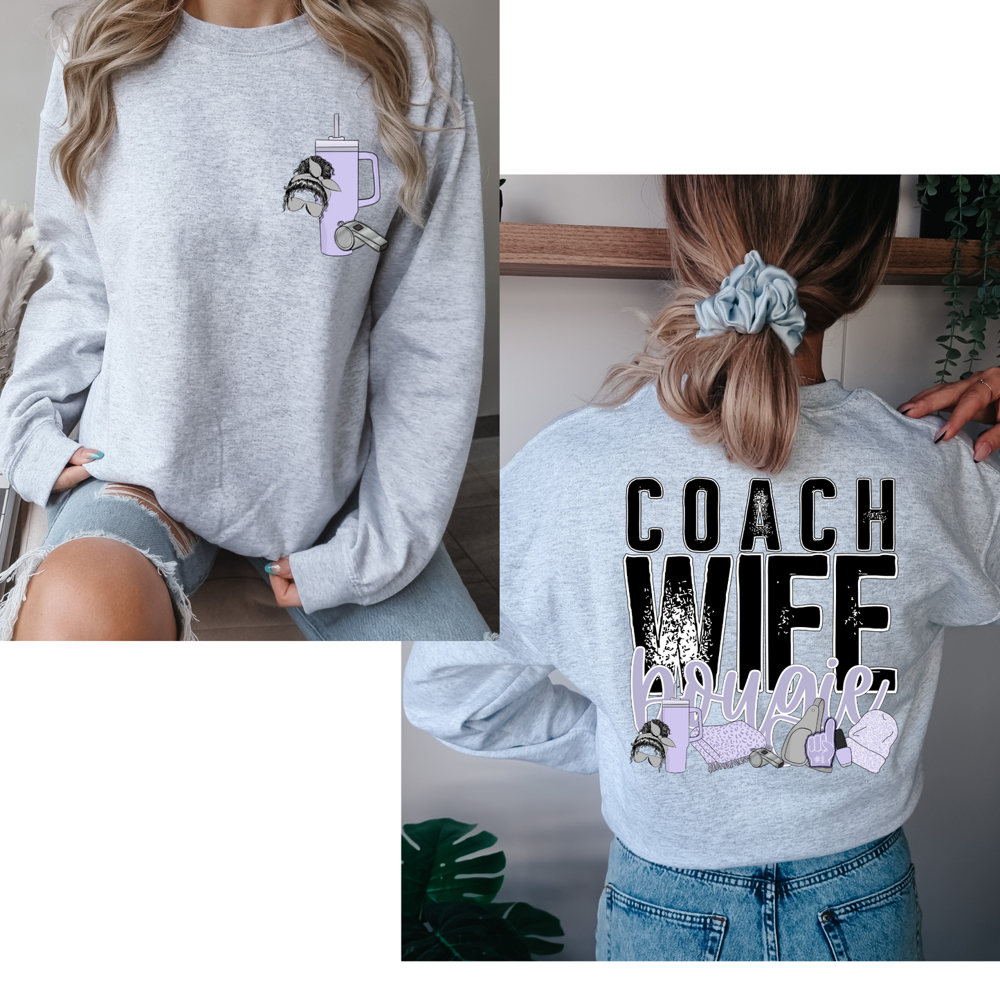 Coach Wife Bougie (FRONT + BACK INCLUDED) DTF Transfer