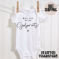 Will You be my Godparents Pregnancy Announcement Onesie®, Godparents Baby Bodysuit, Reveal Pregnancy Announcement, Cute, Trendy Godparents Bodysuit