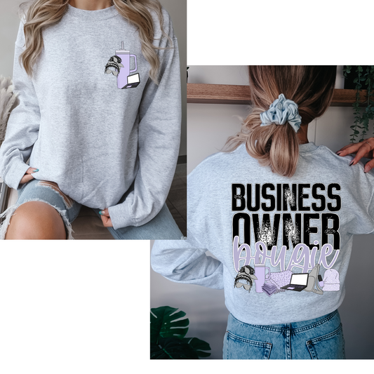 Business Owner Wife Bougie (FRONT + BACK INCLUDED) DTF Transfer