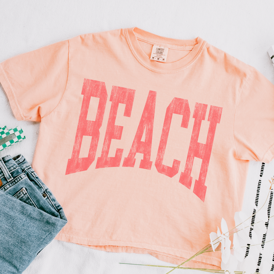 Beach Varsity Peach Summer DTF Transfers