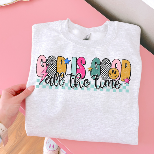 God is Good All the Time Faith Retro DTF Transfer
