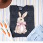 Sweet Watercolor Coquette Easter Bunny DTF Transfer