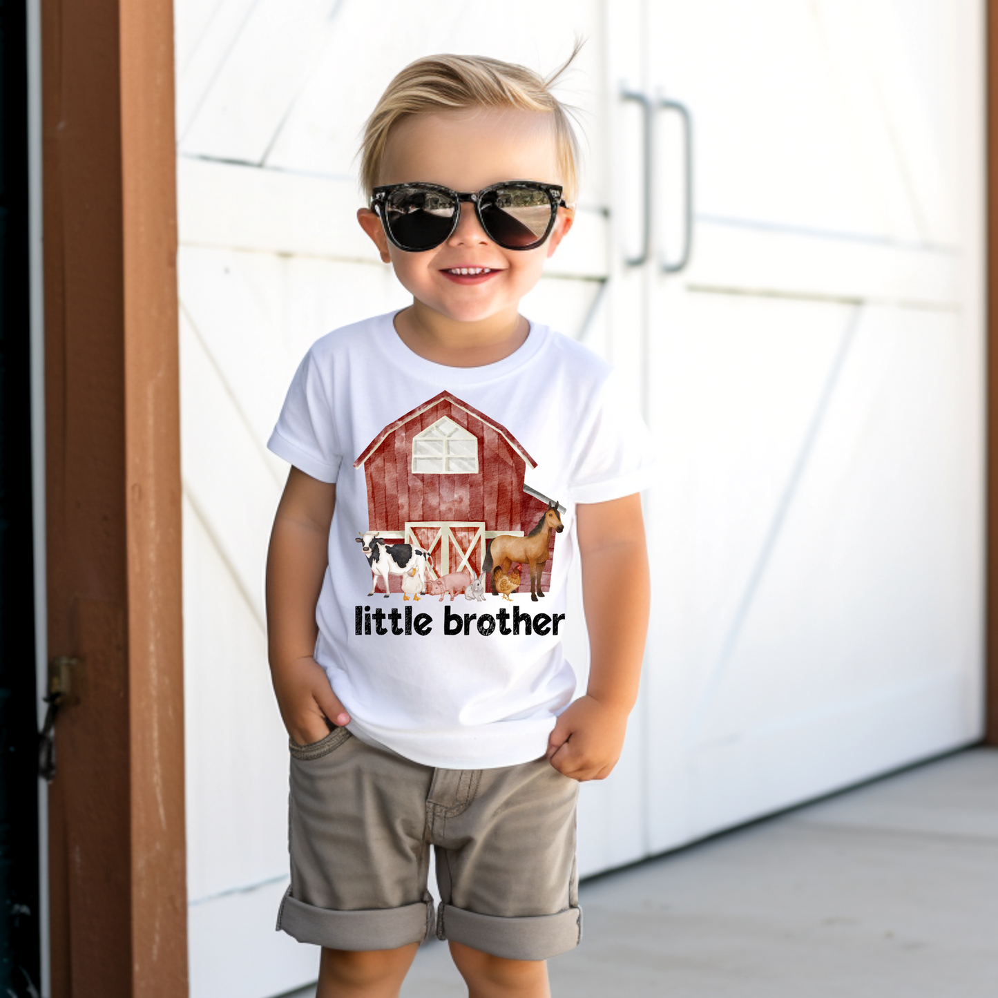 Little Brother Barnyard DTF Transfer