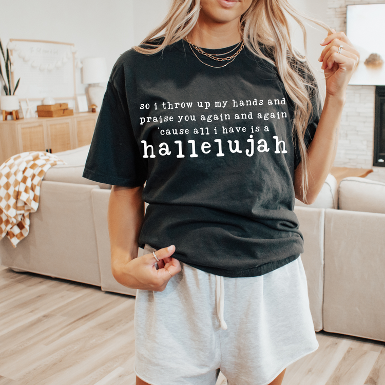 So I Throw My Hands Up Trendy Faith Single Color Screen Print Transfer