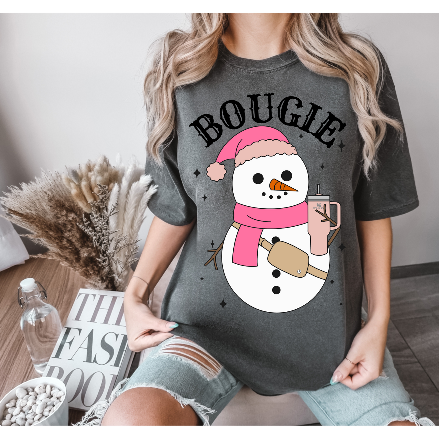 Bougie Snowman DTF Transfer