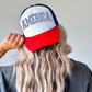 Varsity Distressed America DTF Transfer for Trucker Hat