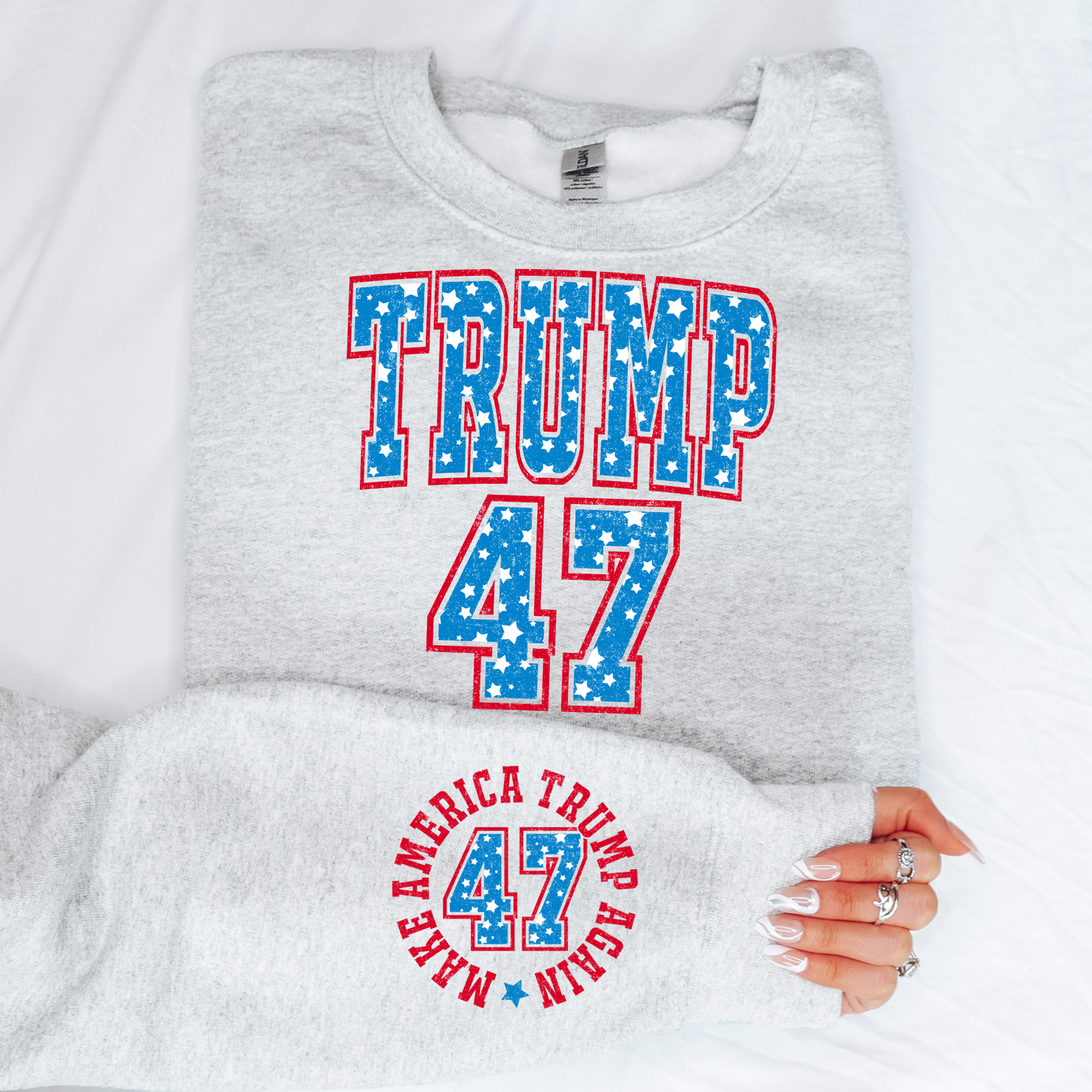 Varsity Trump 47 Stars DTF Transfer (FULL BACK + FRONT POCKET/SLEEVE)