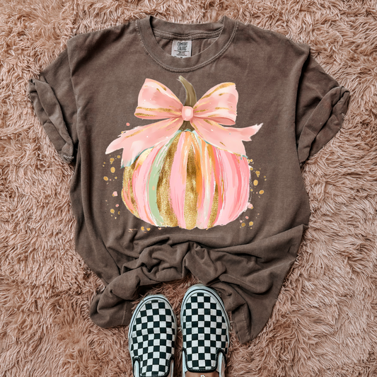 Watercolor Glam Pumpkin Fall Clear Film Screen Print Transfer