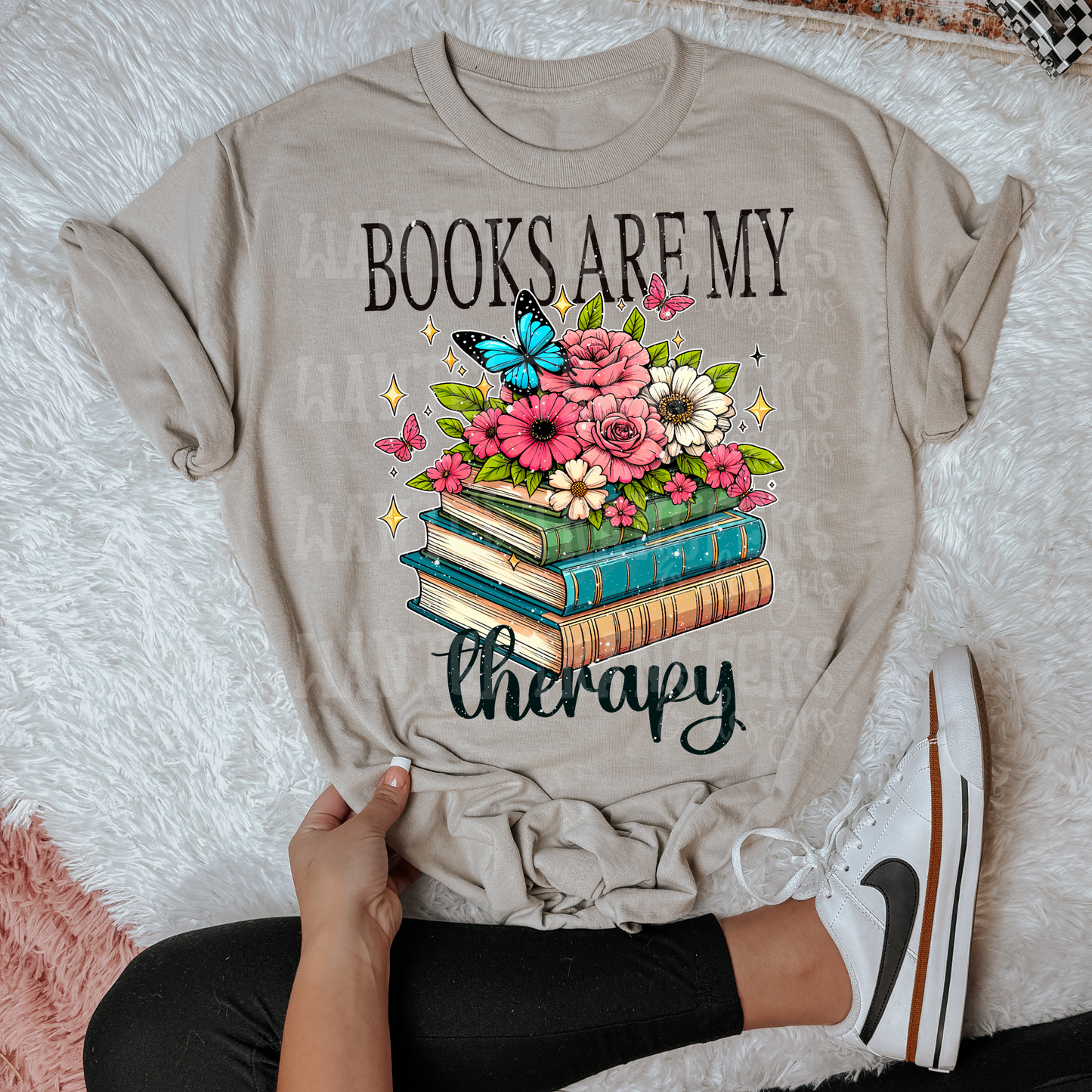 Books Are My Therapy Exclusive Sublimation Transfer