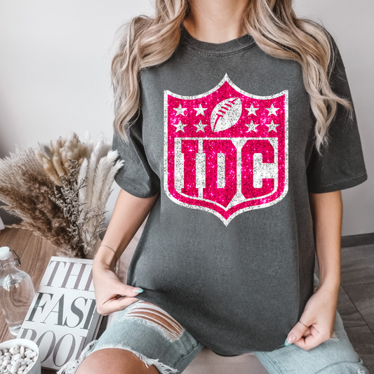 IDC Pink Sports Faux Sequin DTF Transfer