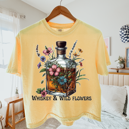 Whiskey & Wild Flowers DTF Transfer