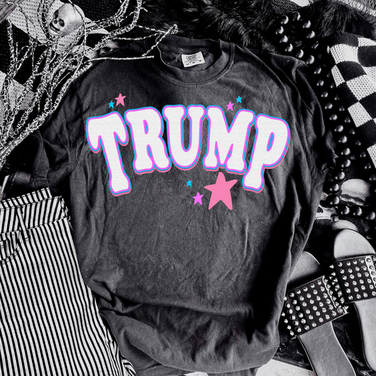 Trump Pink + Blue Retro Political DTF Transfer