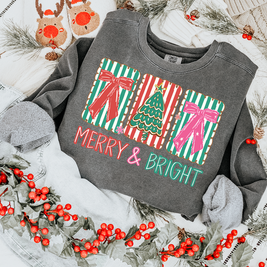 Merry & Bright Doodles Clear Film Screen Print Transfer