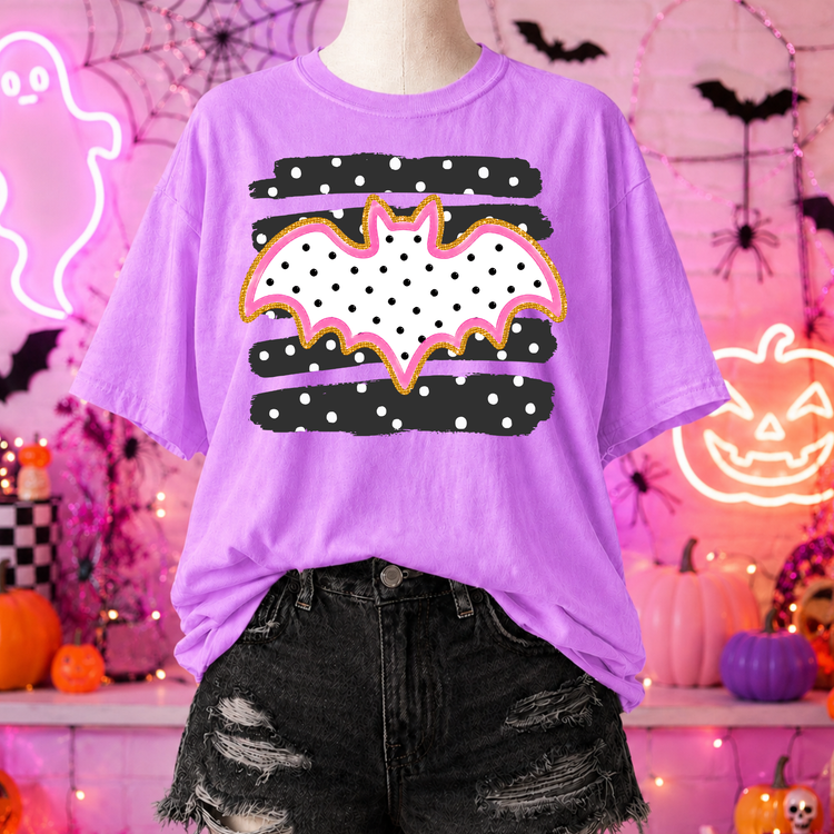 Polka Dot Animal Cookie Bat Halloween DTF Transfer