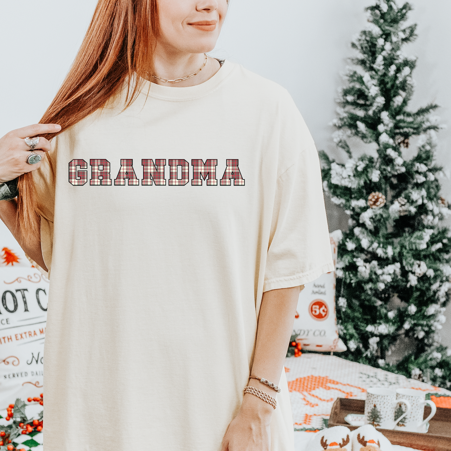 Plaid Grandma Christmas DTF Transfer