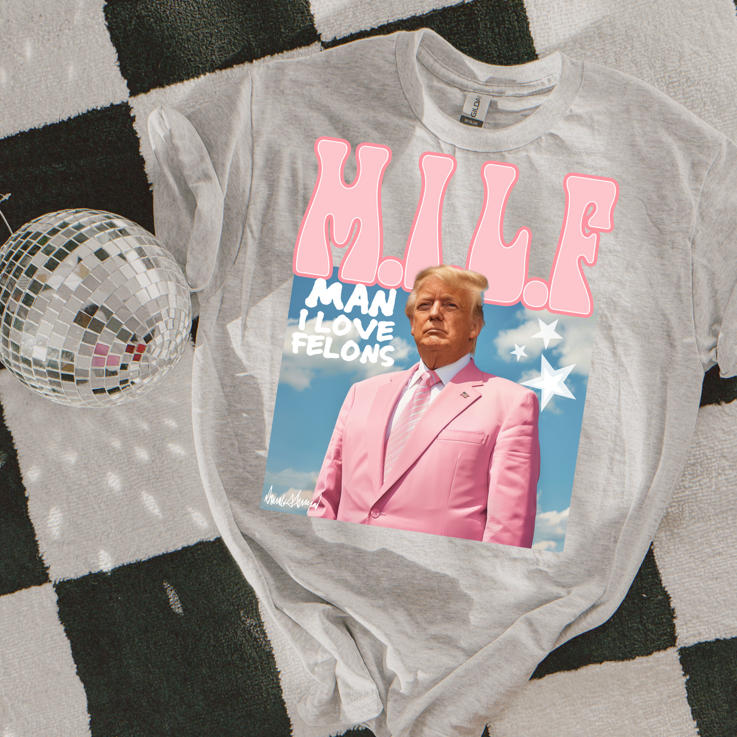 Pink MILF Trump Political DTF Transfer