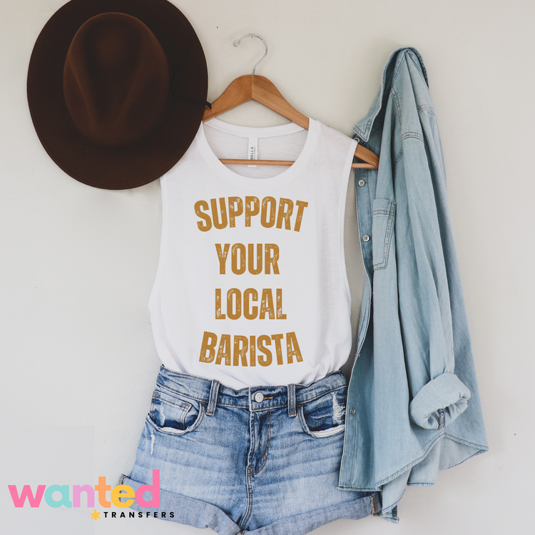 Support Your Local Barista PNG Digital Download (Get all 4 Colors)