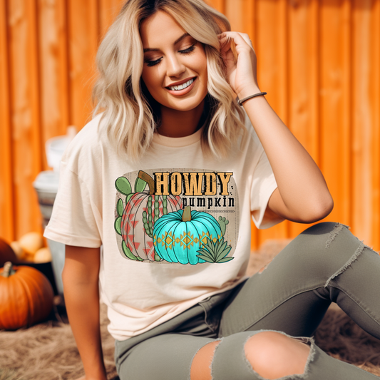 Howdy Pumpkin Western DTF Transfer