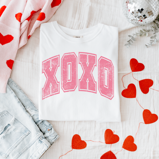 Distressed Light Pink XOXO Valentine's DTF Transfer