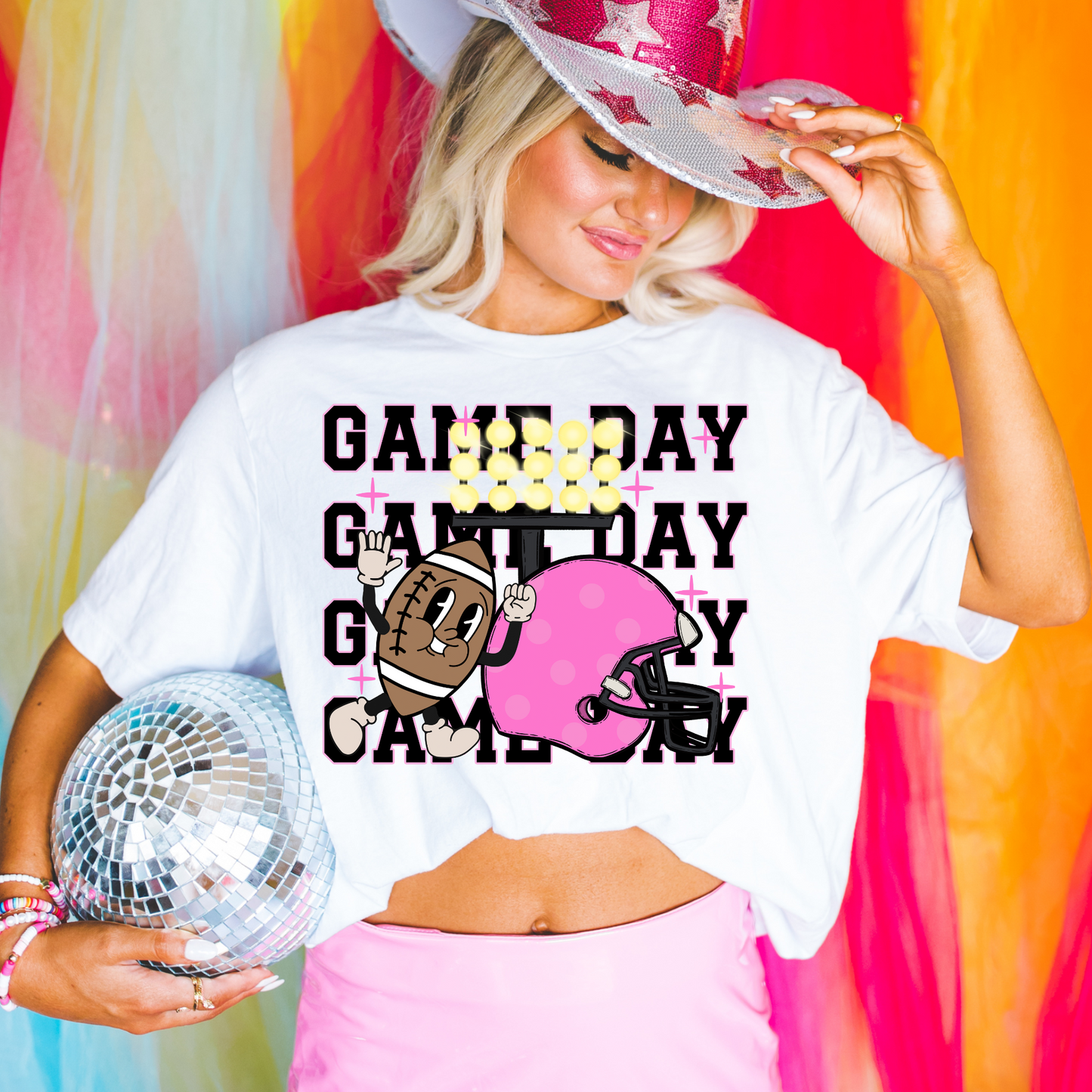 Gameday Pink Football DTF Transfer