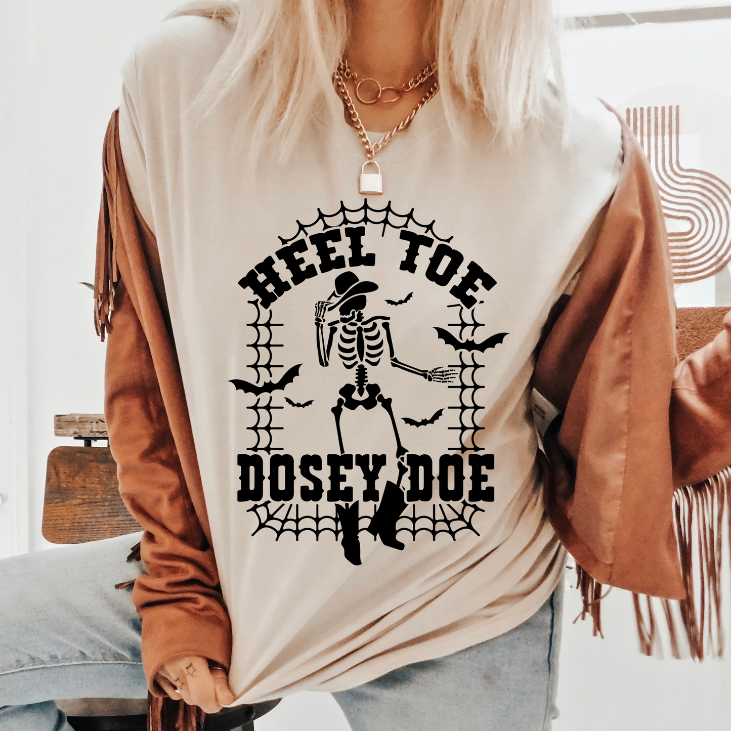 Heel to Toe Dosey Doe Western DTF Transfer