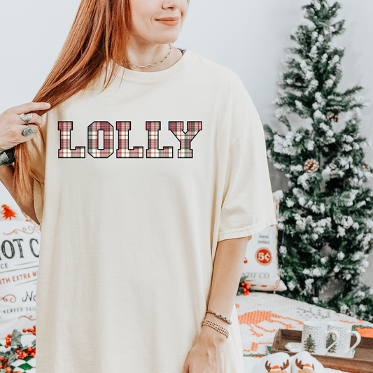 Plaid Lolly Christmas DTF Transfer