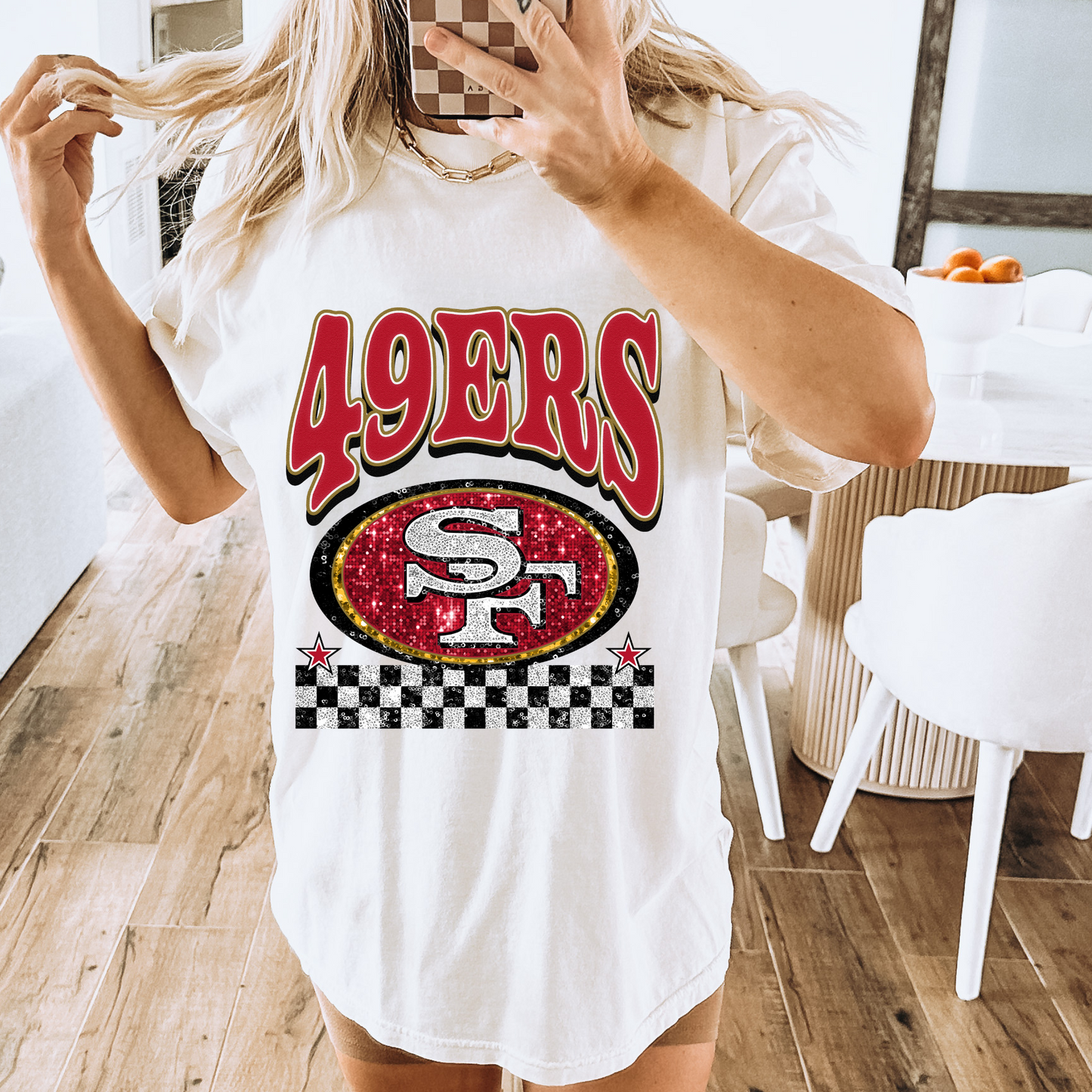 Glitter 49ers DTF Transfer