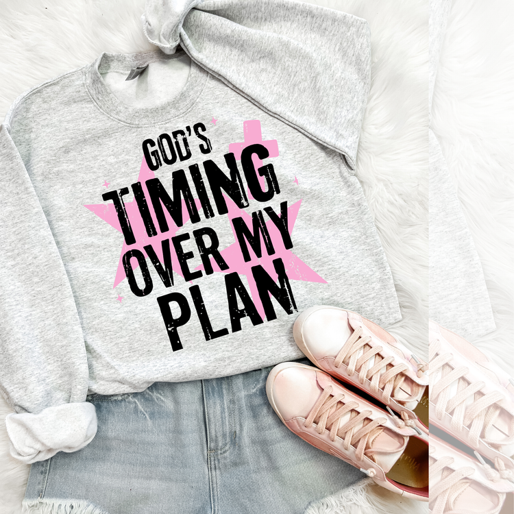 God's Timing Over my Plan Faith DTF Transfer