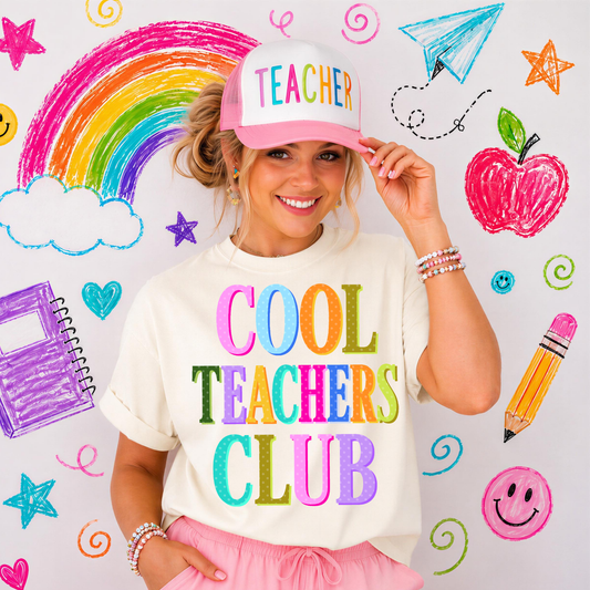 Cool Teachers Club DTF Transfer