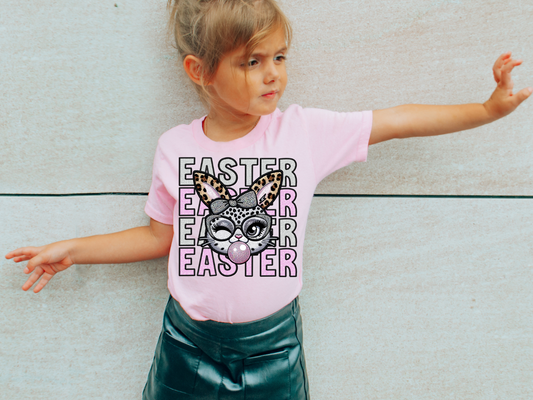 Leopard Bubble Bunny Easter DTF Transfer