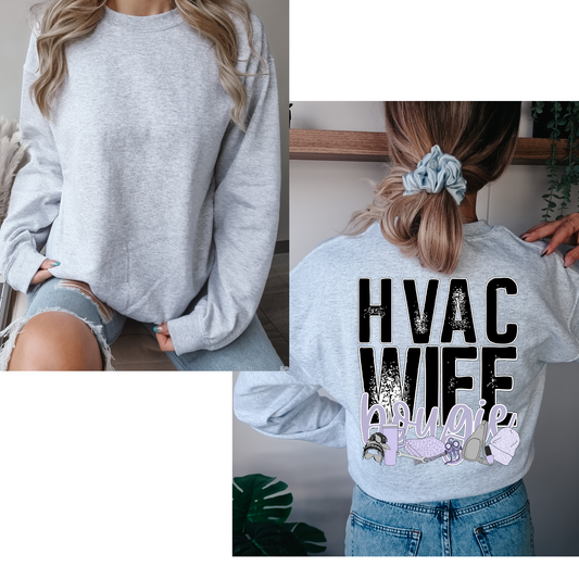 HVAC Wife Bougie (FRONT + BACK INCLUDED) DTF Transfer