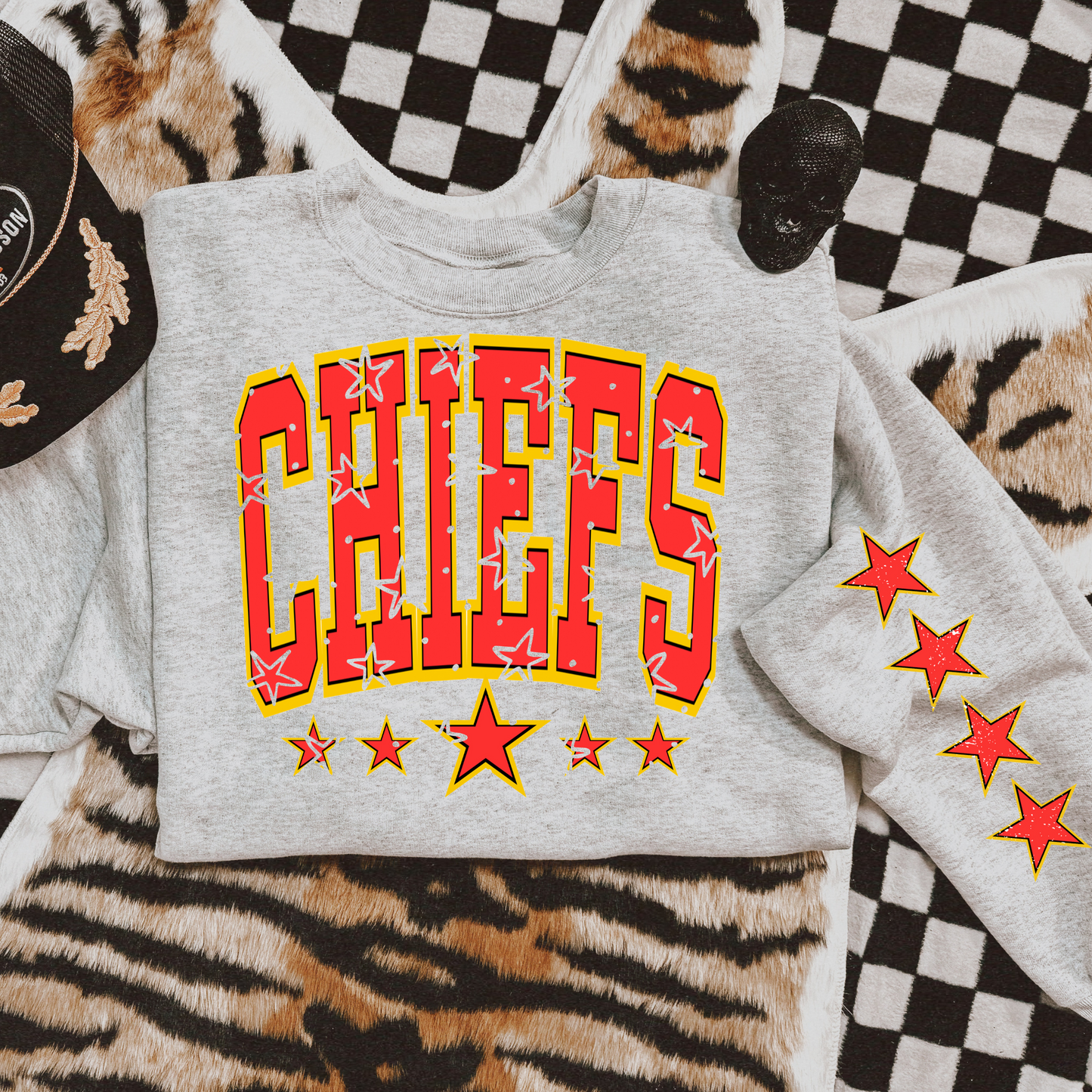 Distressed Chiefs KC DTF Transfer (SET with BOTH transfers)