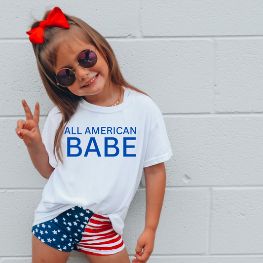 All American Babe Blue PNG Digital Download