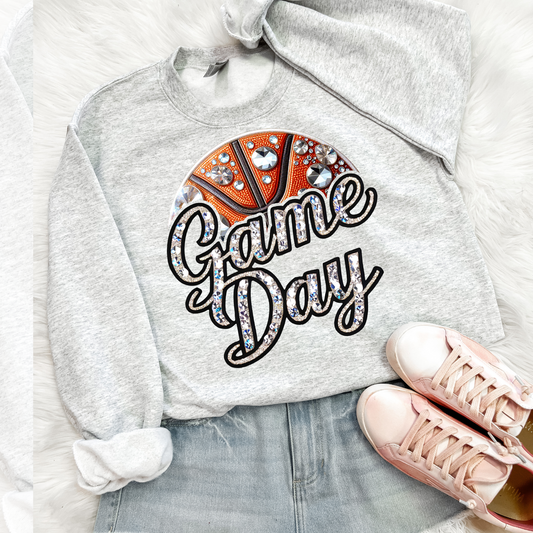 Game Day Basketball Rhinestone DTF Transfer