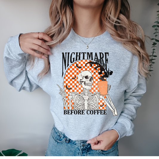 Nightmare Before Coffee DTF Transfer