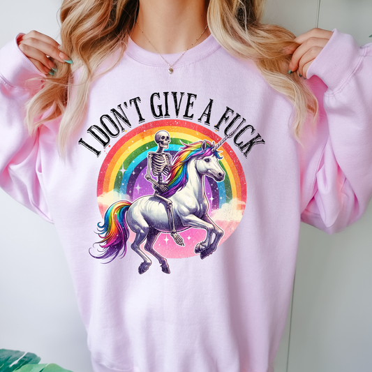 I Don't Give a F Unicorn DTF Transfer