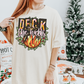 Deck the Halls Brushstroke Fire Pink Christmas DTF Transfer