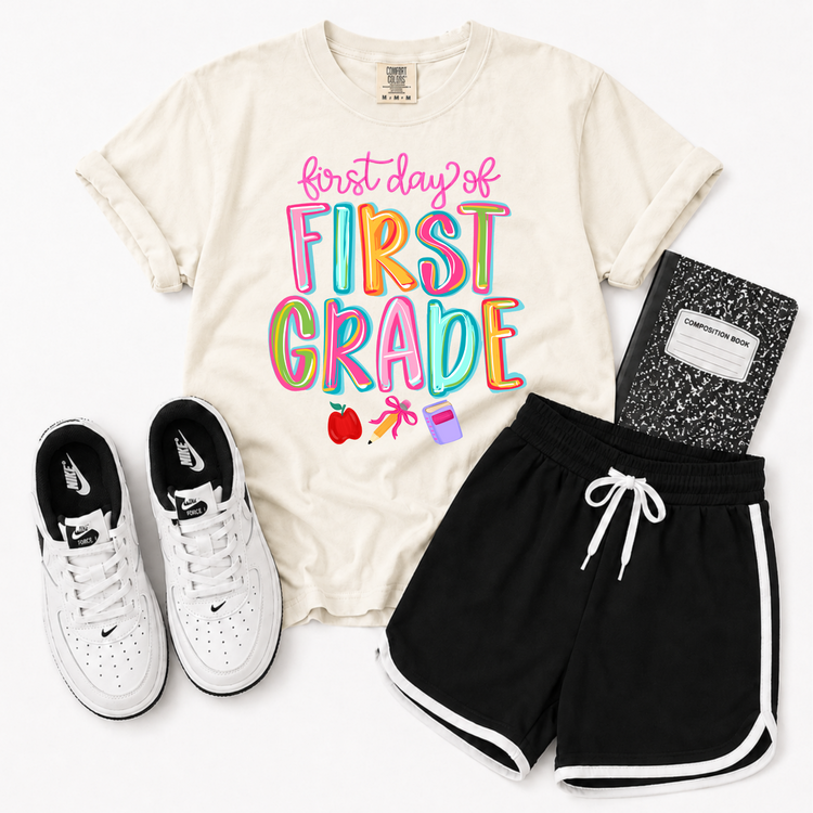 First Day of First Grade Back to School DTF Transfer