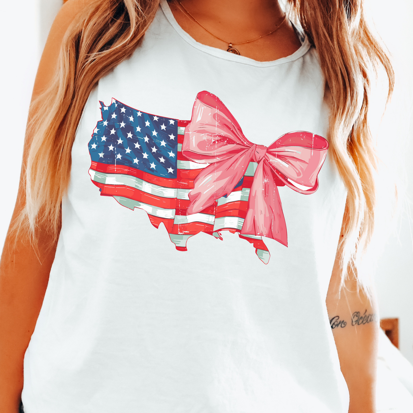 Watercolor America 4th of July DTF Transfer