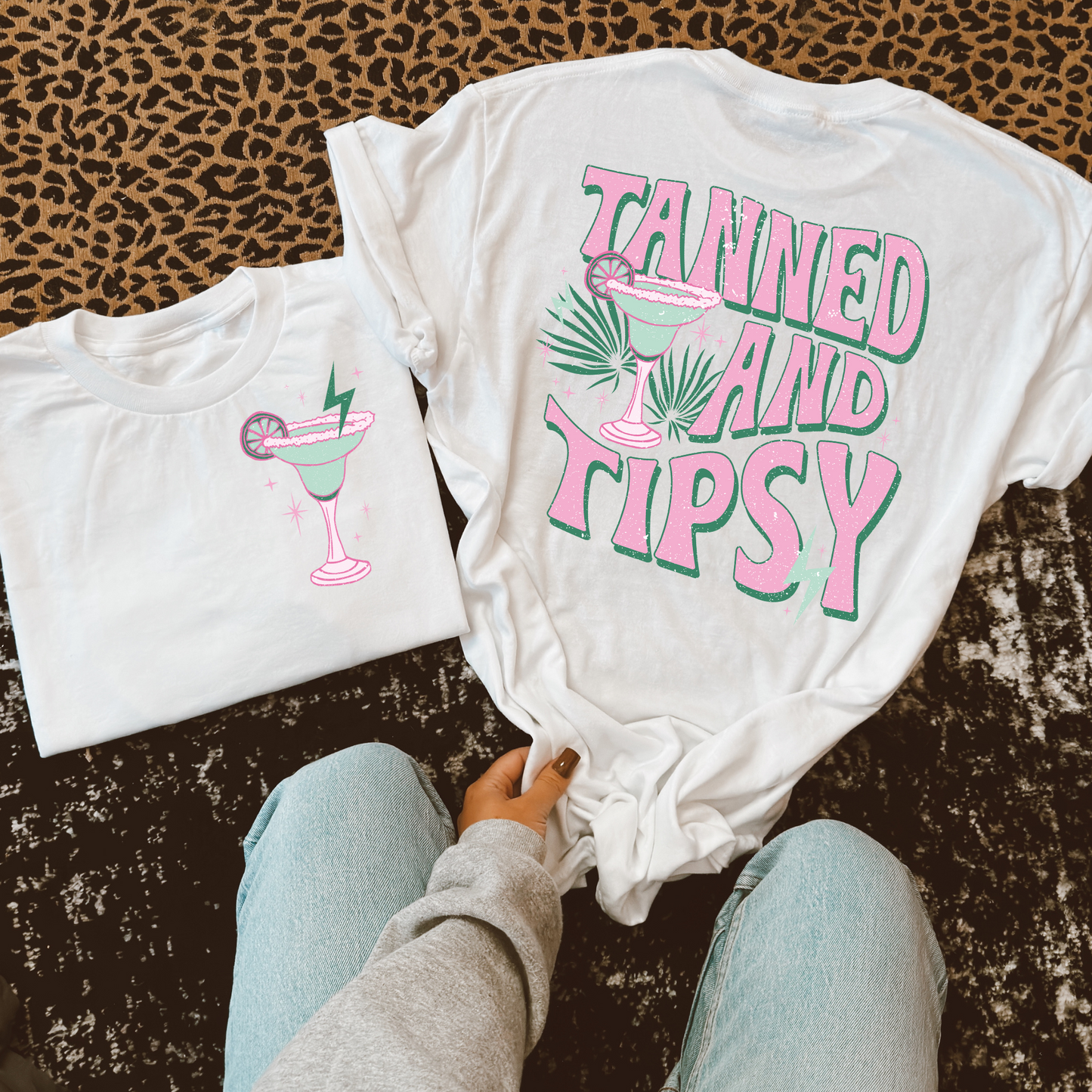 Tanned & Tipsy Front + Back Summer DTF Transfer