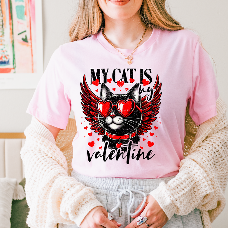 My Cat is my Valentine's DTF Transfer